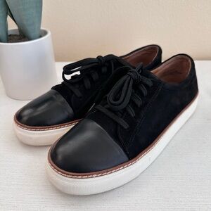 Caslon Black Suede/Leather Cap Toe Lace Up Casual Sneakers Women’s 10M